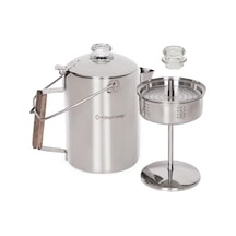 Kingcamp Percolator Coffee Pot Çelik Kahve Demleme Seti Gümüş