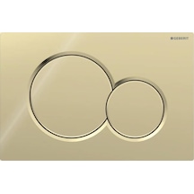 Geberit Kumanda Kapağı Sigma 01 - Çift Basmalı - Pirinç Pirinç
