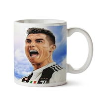 Cristiano Ronaldo Juventus Forma İki Tarafı Baskılı Kupa Bardak Çok Renkli