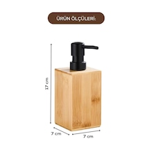 Bambu Sıvı Sabunluk Ahşap El Sabunu, Losyon Ve Şampuan Dispenseri Modern Banyo, Mutfak Ve L Diğer