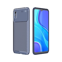 Xiaomi Redmi 9a Kılıf Auto Focus Karbon Kapak - Lacivert