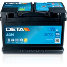 Deta 12v 72 Ah 760a Agm Start-stop Akü