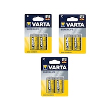 Varta Superlife Çinko / Carbon 2li Orta Boy C 3 Paket