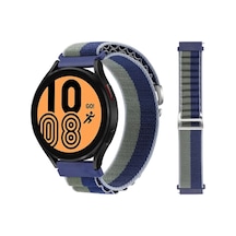 Watch 20mm Uyumlu Kr410 Kumaş Kordon - Lacivert-yeşil