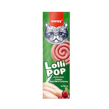 Wanpy Kediler İçin Dondurularak Kurutulmuş Lolipop - Kızılcık - 1.4 G