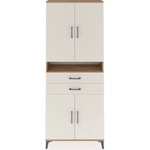 Arges Dolap 5 Raflı 2 Çekmeceli 4 Kapaklı 88x30x221 Çam-aytaşı Çam