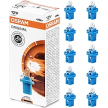Osram 12v 1,2w Mavi Soketli Gösterge Kadran Ampulü 10 Adet 2721 Mfx