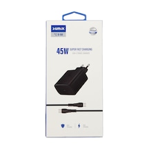 S-50 Usb-c Type-c Şarj Aleti Set, Siyah