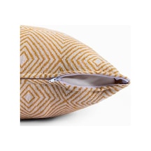 Lüks 100% Pamuk Dekoratif Desenli Kırlent Kılıfı 4 Adet Set 45x45 Cm, Kaliteli Pamuklu Kumaş Kırlent Ve Minder Kılıfı Altın Sarısı, 4 Adet 45x45 Cm Diğer