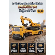 Uzaktan Kumandalı Şarjlı Axor & Römorklu Ekskavatör Taşıyıcı Tır 82 Cm 2.4 Ghz Oyuncak İş Makinesi
