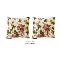 Kırlent Yastık Kılıfı Vip Kılıf 2 Adet-43X43 Cm(Ingiliz Gülü) (525115930)