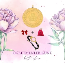 Tam Altın Yeni Tarihli Kulplu 22 Ayar Öğretmenlere Özel Bileklik Hediye
