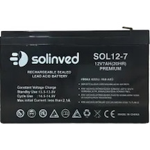 Solinved 12v 7ah Ups Ve Alarm Aküsü Premium