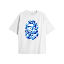 Kalic Studio Bappe Maymun Oversize T-shirt Beyaz Gümüş