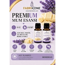 Premium Mum Esansı 5 Cc 2'li Set - Beyaz Çikolata, Lavanta - Soya Wax, Parafin, Jel Wax Ve Bal Mumu Uyumlu Bkfab2bclv5 Karışık