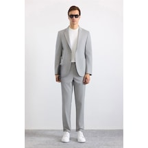 Süvari Gri Slim Mono Yaka Düz Torba Cep 6 Drop Takım Elbise Tk1006900398-s05 Süvari Gri Slim Mono Yaka Düz Torba Cep 6 Drop Takım Elbise Tk1006900398-s05