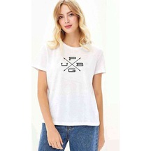 Pubg X Baskılı Beyaz Kadın Tshirt