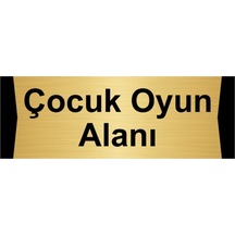 Çocuk Oyun Alanı 5x20cm Altın Renk Metal Yönlendirme Levhası