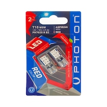 Ampul T10 W5w 6+6 Kırmızı Led 2'li Blister Pht Ph7020 R B2 Çok Renkli