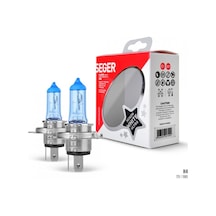 Seger H4 12v 60/55w Xenon White Ultra 4.000k Beyaz Işık P43 Tırnaklı