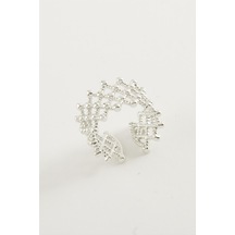 Fileli - 213 - Metal Yüzük - Nazblsmm - Gümüş Rengi