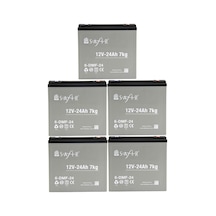 Safir 12 V - 24 Ah Grafen Jel Akü 5'li Set Elektrikli Bisiklet Aküsü