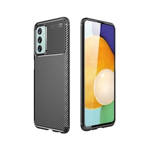 Samsung Galaxy Uyumlu M23 Kılıf Negro Karbon Kamera Korumalı Silikon Lüx
