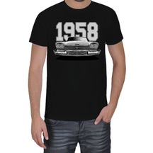 1958 Plymouth Fury Date Beyaz Erkek Tişört