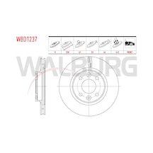 On Fren Disk 2 Adet Clio Symbol3 Clio4 Clio5 Walburg Wbd1237