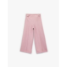Koton Düğme Aksesuar Detaylı Nervürlü Geniş Paça Tüvit Pantolon Pembe 6wkg40128ak Gül