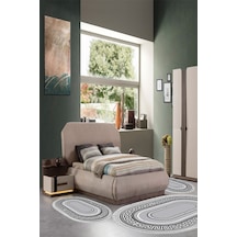 Eko Trend Djt Yıkanabilir Kaymaz Taban Oval 3 Lü Yatak Odası Takımı 651m Modern gri