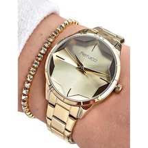 Ferrucci Fc75985 Kesme Camlı Şık Çelik Kadın Kol Saat+bileklik