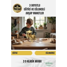 Yeni Sezon Eğitici Öğretici 3 Boyut Ahşap Zeka Geliştirici Boyanabilir Oyun Maket Klasik Araba