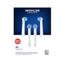 Wohler Şarjlı Ve Pilli Diş Fırçası Yedek Başlığı Oral-b Uyumlu 4 Adet Normal Sertlik