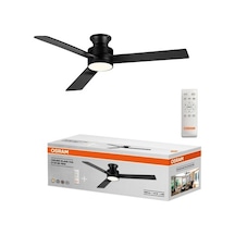Osram Kumandalı Siyah 18w 3 Kanatlı Tavan Vantilatörü Güçlü Işık Yönü Ve Modern Açık