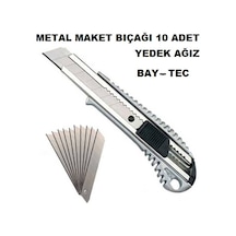 Metal Maket Bıcağı + 10 Adet Maket Bıçağı Ağzı Metal Maket Bıcağı + 10 Adet Maket Bıçağı Ağzı