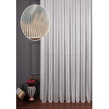 Baran Zara Kalın Çizgili Armür Tül Perde / Ölçünüze Özel Dikim