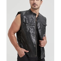 Cooper Yelek Yanlardan Bağlama Ayarlı Ve Fermuar Kapamalı Siyah