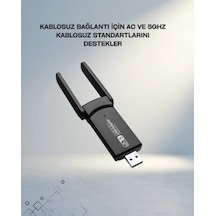 Çift Bant Yüksek Hızlı 1200 Mbps Usb Wifi Adaptör