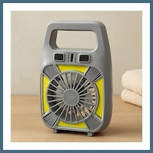 Bezos Usb Şarjlı 2in1 Mini Fan Ve Fener 10w 2 Kademe, Su Geçirmez, Taşınabilir Agc