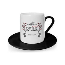 Kişiye Özel Yılın En İyi Sevgilisi Siyah Türk Kahvesi Fincanı