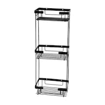 Üçlü Siyah Banyo Için Şampuanlık 22X15 Paslanmaz Çelik - Mabello Çok Renkli
