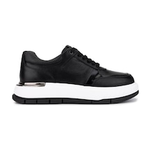 Tamer Tanca Erkek Hakiki Deri Siyah Sneakers & Spor Ayakkabı 298 3228-2605 Erk Ayk Sk25-26 Syh Atls/syh Gutı Siyah