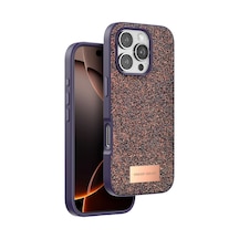 Onegif Apple İphone 16 Pro Max Bright Simli Kapak - Derin Mor