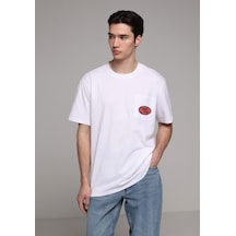 Colin's Colins Comfort Fit Yuvarlak Yaka Düz Erkek Beyaz Kısa Kol Tişört Cl1081607 Q1.v2 Ofw