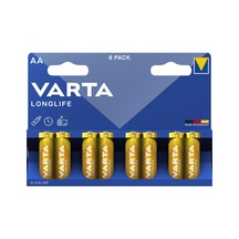 Varta Longlife Aa Kalem Alkalin Pil Paket 8'li - 6 Adet Tarı Beyaz