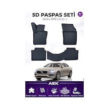 Volvo S90 2016+ Araca Özel Havuzlu "karbon" Paspas Takımı