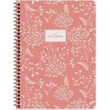 Çizgili 16x22 Cm 80 Yaprak Karton Kapak Telli Defter 60 Gram Beyaz Sayfa Pastel Pembe