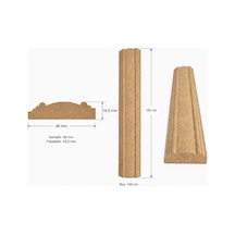 Dekoratif Çıta Desenli Boyanabilir Ham Mdf - 38 Mm Genişlik - 1 Metre Boy 1,8 Cm X 3,8cm X 100cm