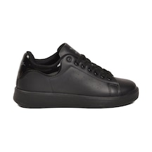 Walkway Siyah Bağcıklı Hafif Unisex Cilt Spor Ayakkabı Costa G